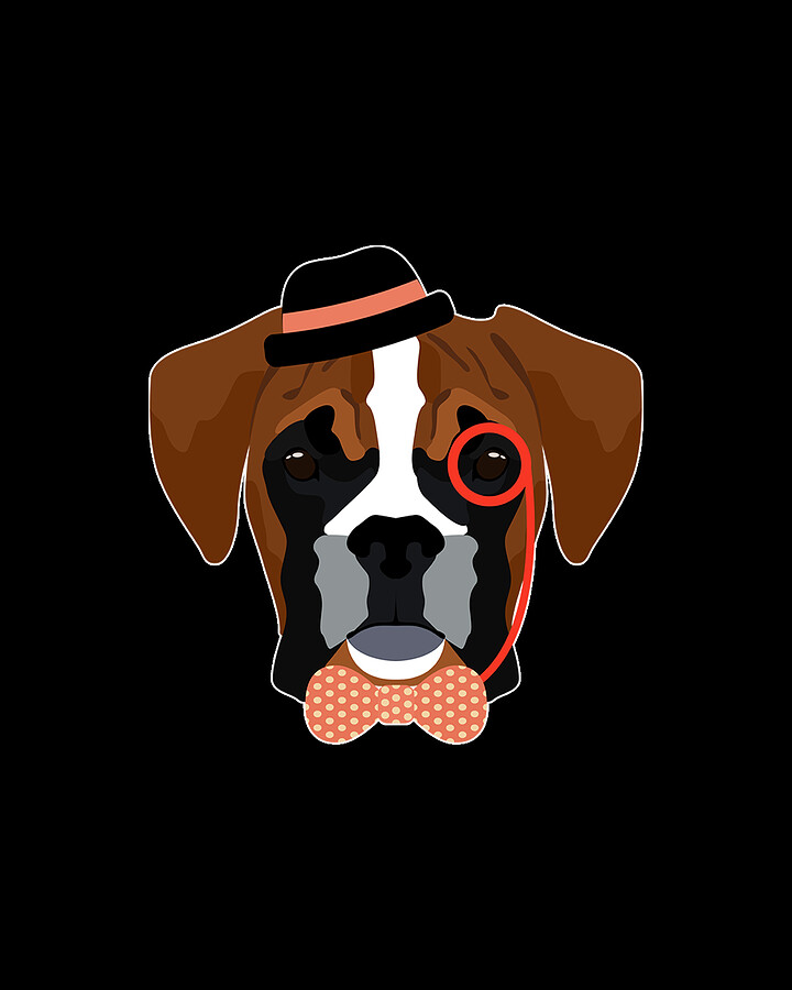 Hipster Boxer Dog Digital Art by Flippin Sweet Gear