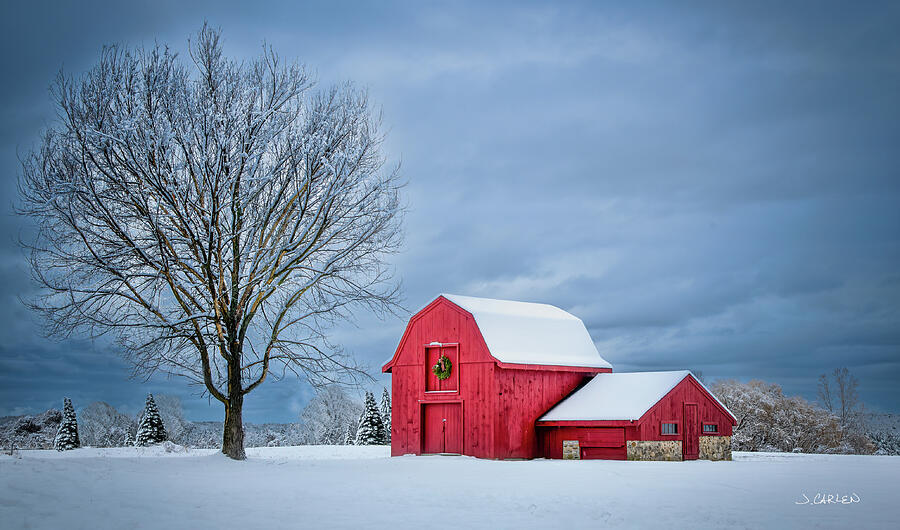 Hollis Gambrel Barn in Winter Photograph by Jim Carlen
