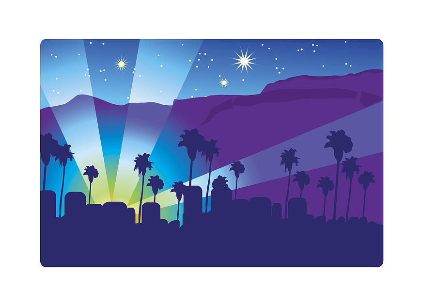 Hollywood Hills 2 Drawing by Shellpreast