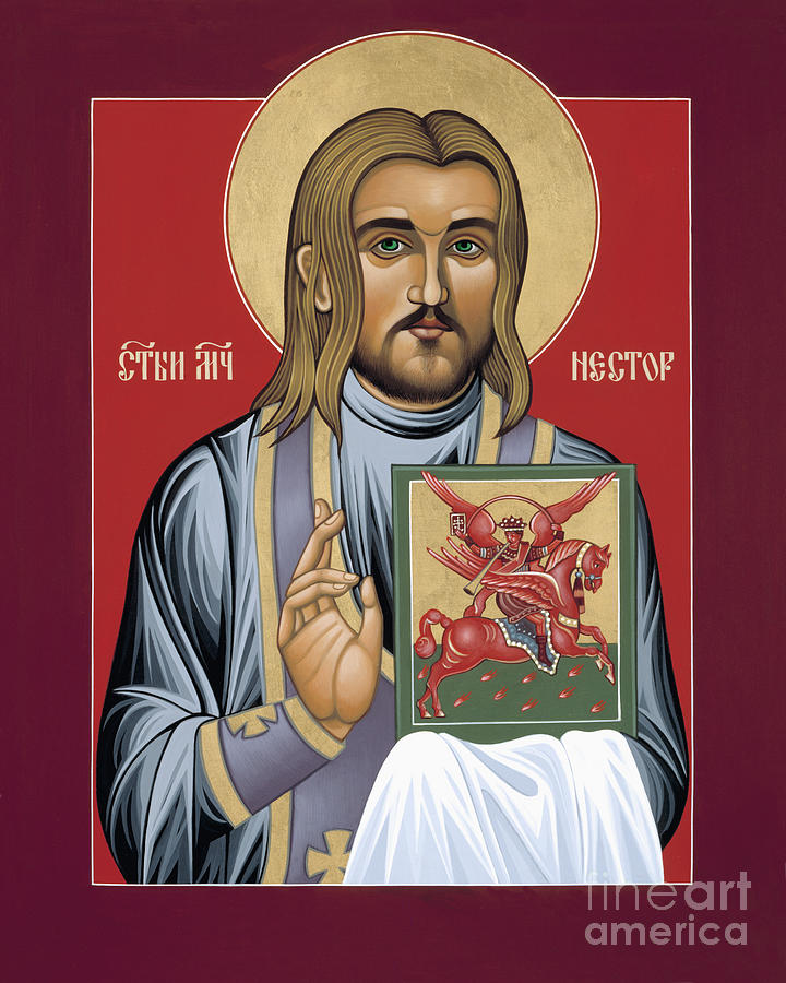 Holy New Martyr St Nestor Savchuk Icon Painting - Holy New Martyr St Nestor Savchuk 069 by William Hart McNichols