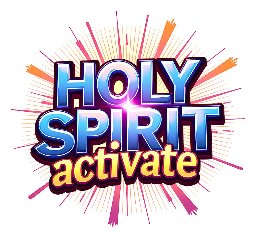 Holy Spirit Activate Text Art Digital Art by Reeves Abram - Pastor Reeves Studio - Metal Posters