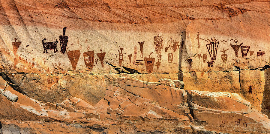 Horseshoe Canyon Pictograph Panel, Utah Photograph by Abbie Warnock