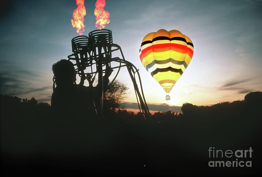 Hot Air Balloon Burners Digital Art by William Gunn