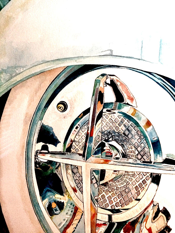 Hot Rodding in the 50s Painting by Grant Nixon