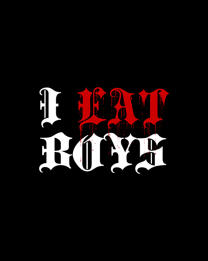 I Eat Boys Vampire Halloween Digital Art by Flippin Sweet Gear