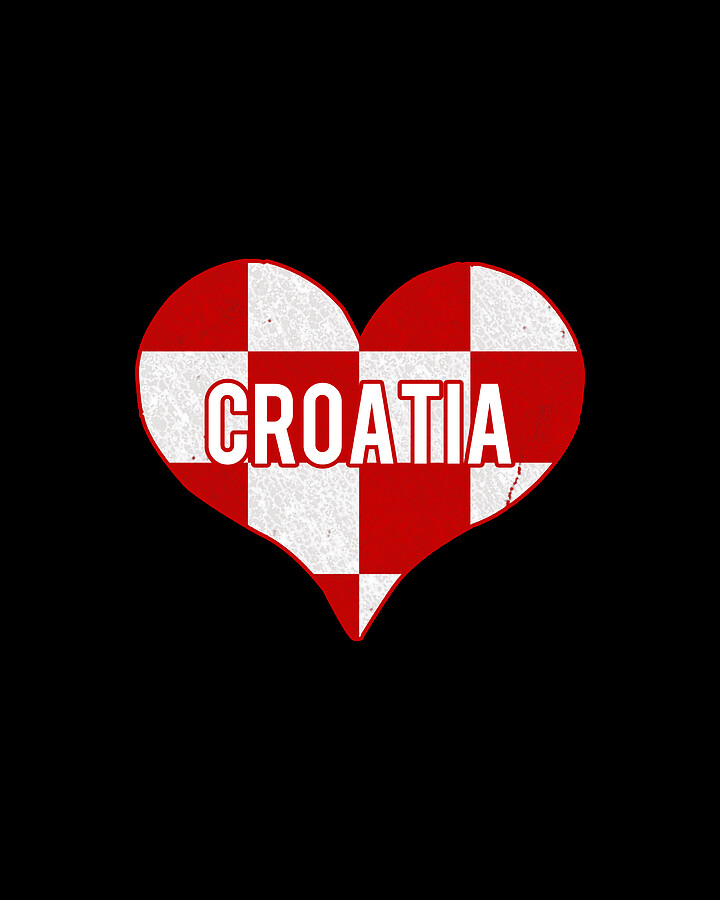 I Love Croatia Jersey Digital Art by Flippin Sweet Gear