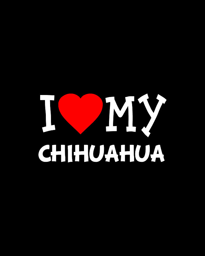 I Love My Chihuahua Dog Breed Digital Art by Flippin Sweet Gear