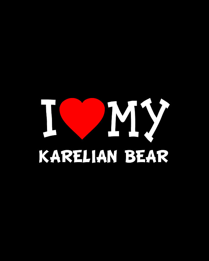 I Love My Karelian Bear Dog Breed Digital Art by Flippin Sweet Gear