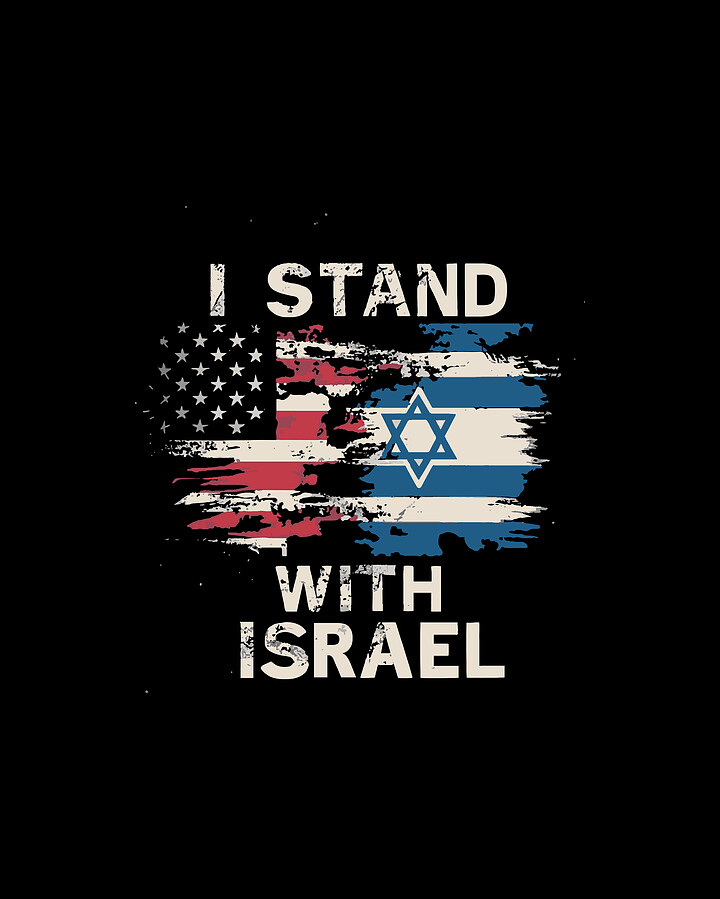 I Stand With Israel Patriotic Digital Art by Flippin Sweet Gear