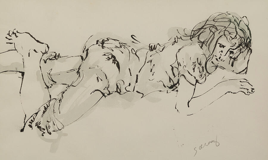 In Deep Thought Drawing by Susan Orosz