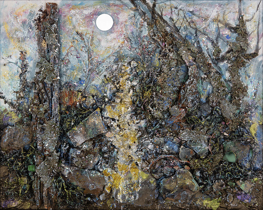 In the Moonlight Mixed Media by Susan Orosz