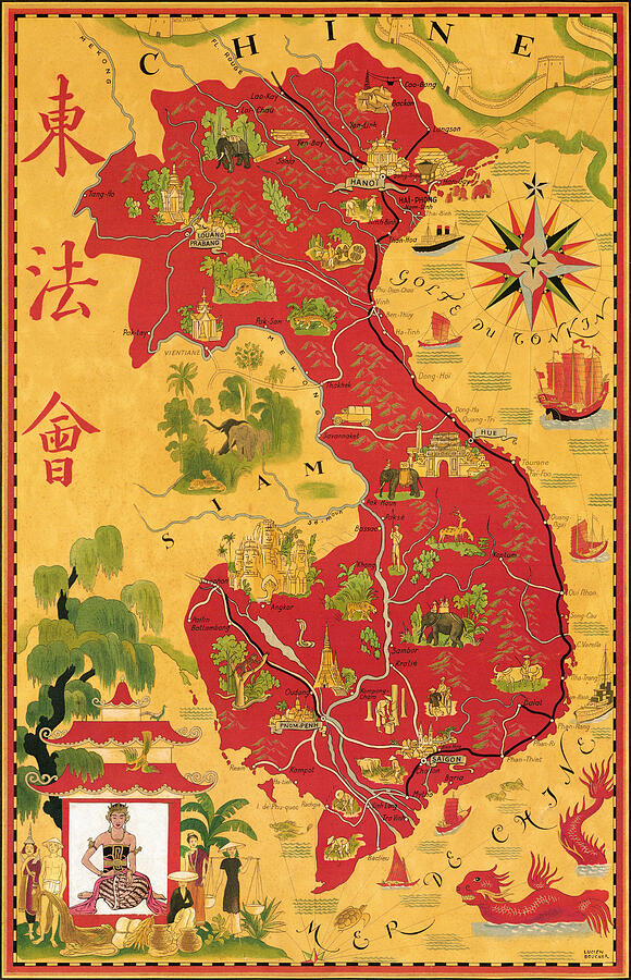 Indo Chine Francaise -- Vietnam, Laos and Cambodia - Vintage