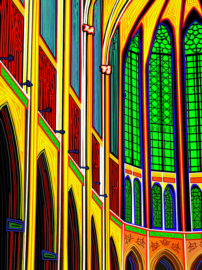 Inside Cologne Cathedral Painting by Rod Whyte