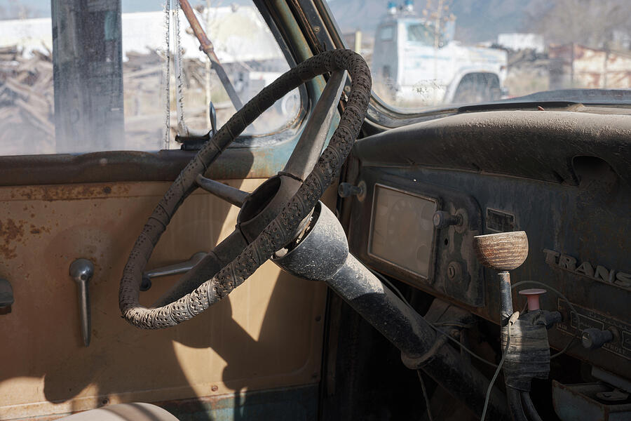 Inside Old GMC Truck Photograph by Mary Lee Dereske