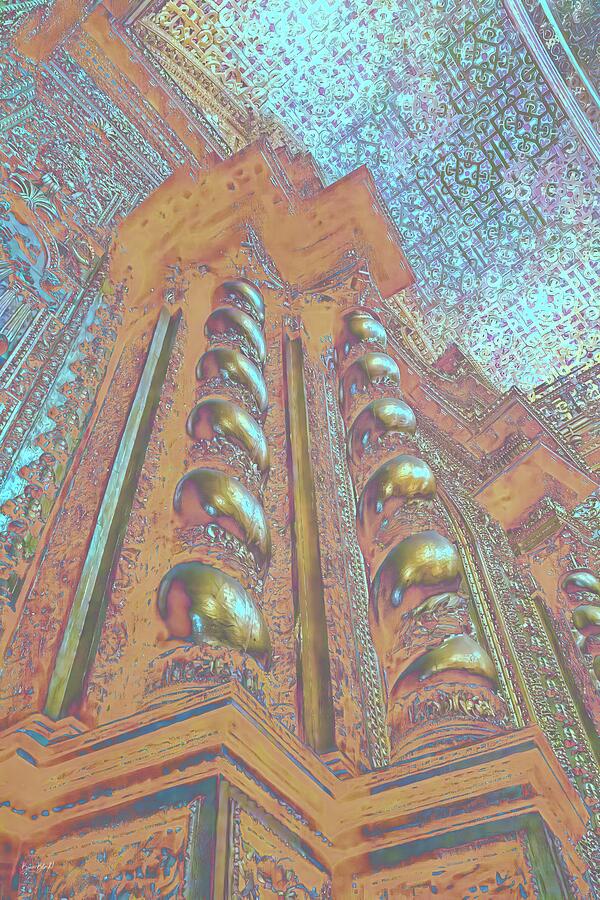 Intricate church Patterns and Columns Digital Art by Bruce Block