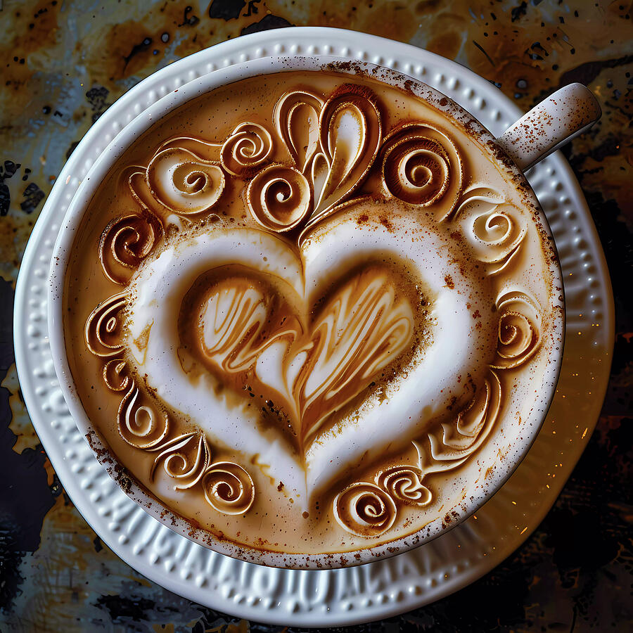 intricate_coffee_art_as_the_word_Love_3 Digital Art by Andre Petrov