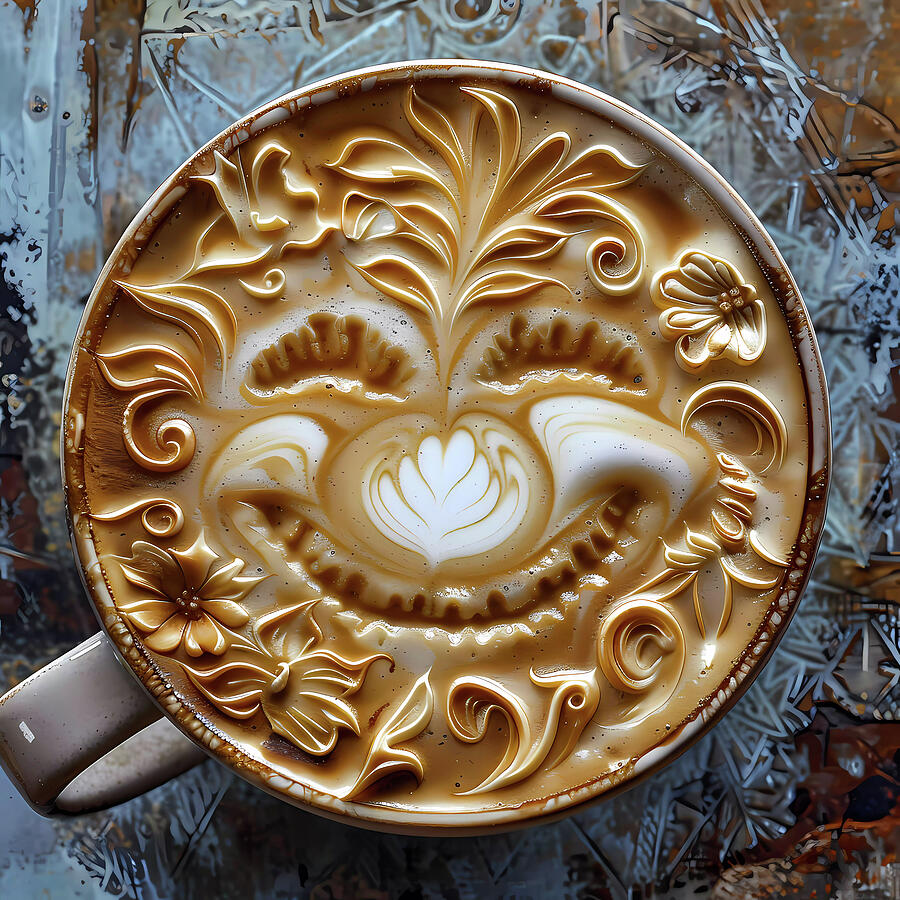 intricate_coffee_art_as_the_word_Smile_2 Digital Art by Andre Petrov