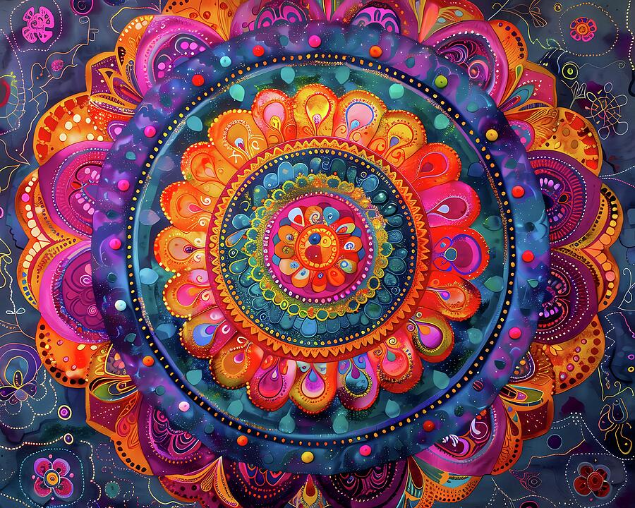 Intricate_mandala_pattern_No 3 Digital Art by Andre Petrov