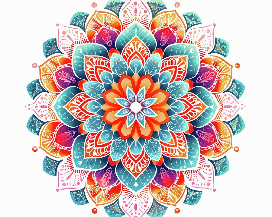 Intricate_mandala_pattern_No 5 Digital Art by Andre Petrov