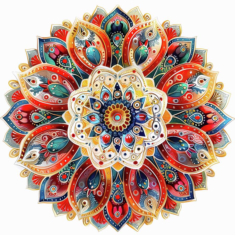 Intricate_mandala_pattern_No 7 Digital Art by Andre Petrov