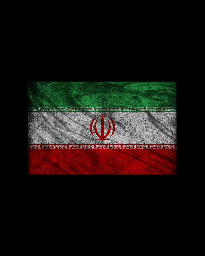 Iran Flag Retro Digital Art by Flippin Sweet Gear