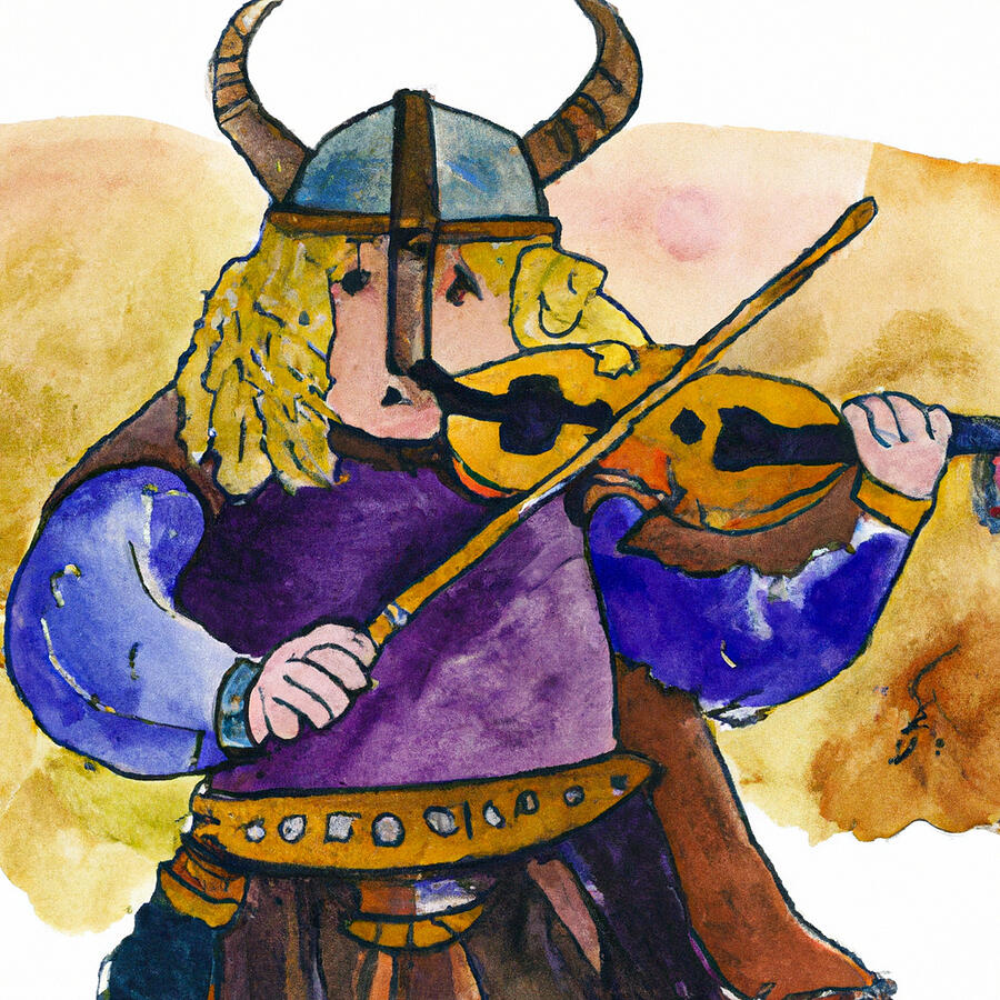 Isaac Stern Viking Mixed Media by Bencasso B