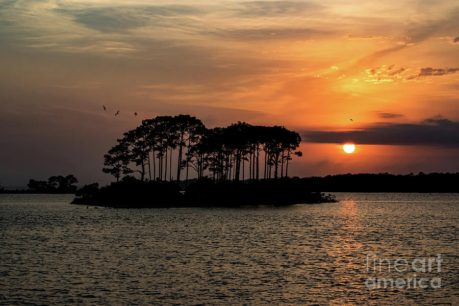 Island Orange Sunset Photograph by Beachtown Views