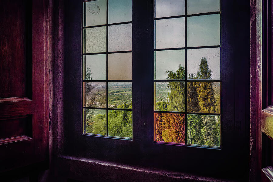 Italy, Tivoli - Old Friends, Windows and Glass Photograph by Robert Niemeier