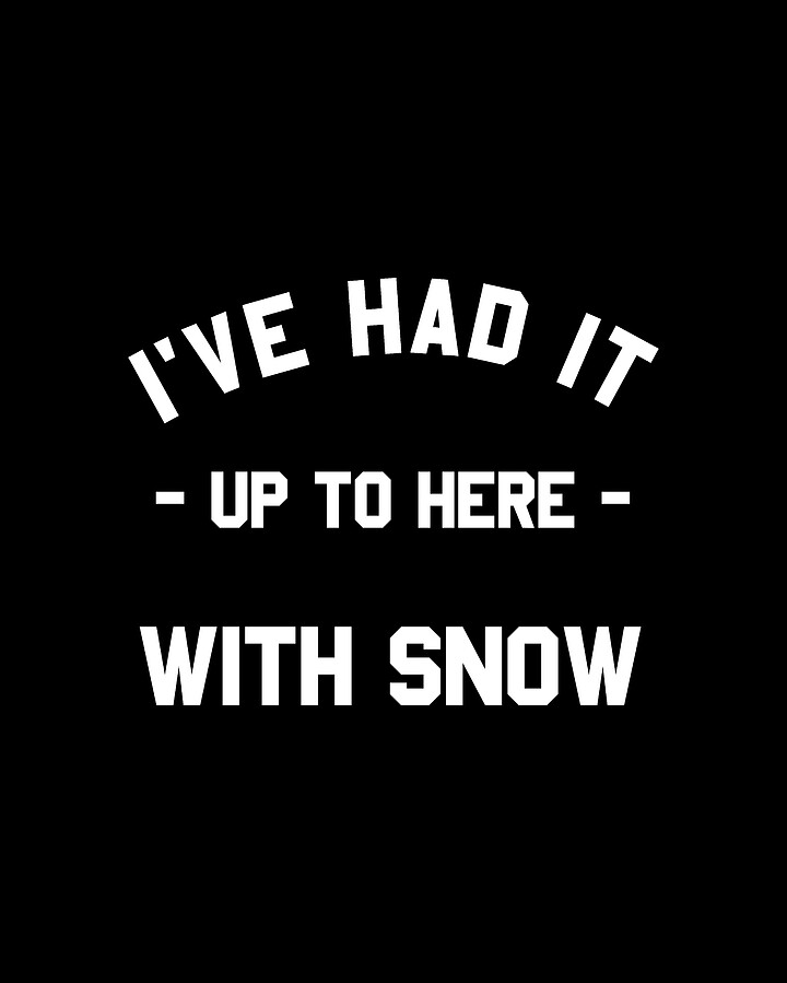 Ive Had It Up To Here With Snow Digital Art by Flippin Sweet Gear
