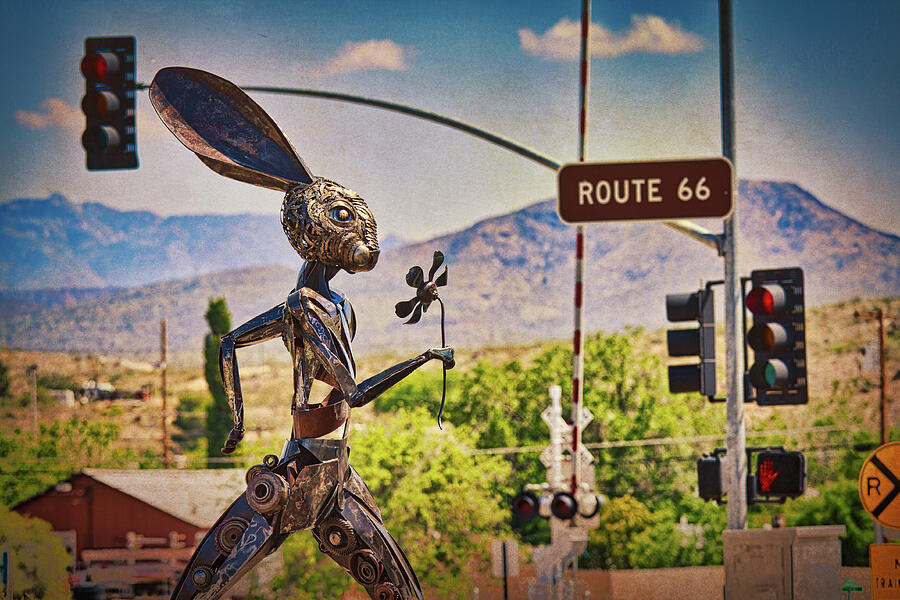 Route 66 Rabbit Jack rabbit art in Kingman Arizona, on Route 66 by Tatiana Travelways