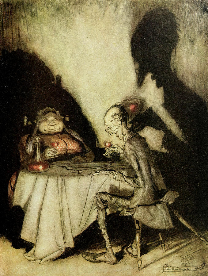 Jack Sprat and Wife from Mother Goose 1913 Drawing by Arthur Rackham ...
