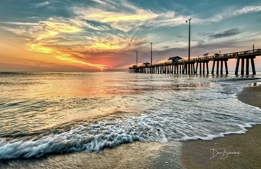 Jennettes Pier #0998 Photograph by Dan Beauvais