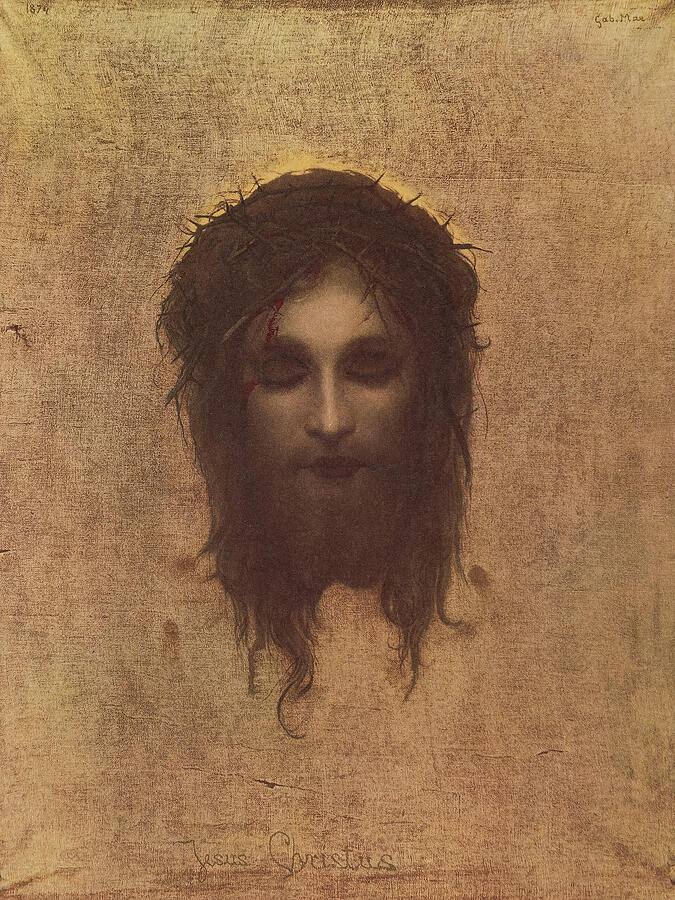 Jesus Christ wearing the Crown of Thorns Digital Art by Pulp Poster ...