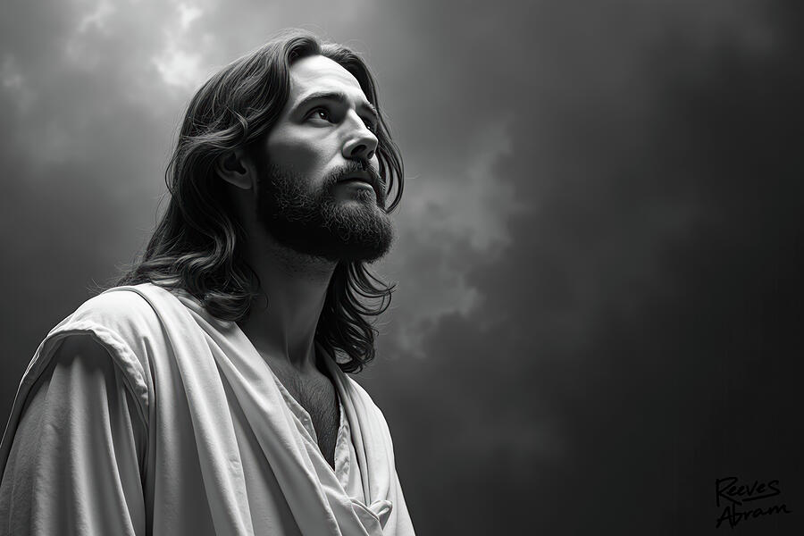 Jesus in Quiet Thought Photograph by Reeves Abram - Pastor Reeves Studio - Metal Posters