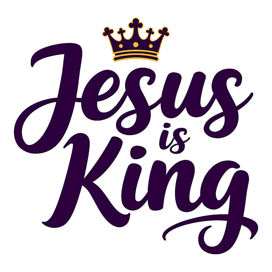 Jesus Is King Crown Design Digital Art by Reeves Abram - Pastor Reeves Studio - Metal Posters