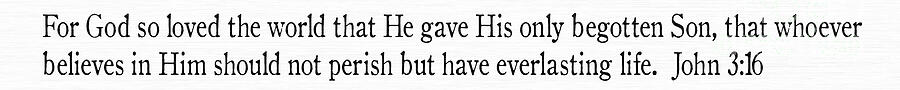 John 3 16 Scripture Stick Christian Wall Art Painting by Mark Lawrence