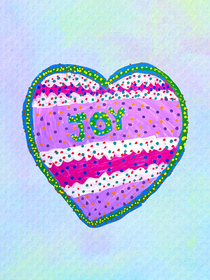 Colorful Heart with Joy Message Photograph - Joyful Heart by Onedayoneimage Photography