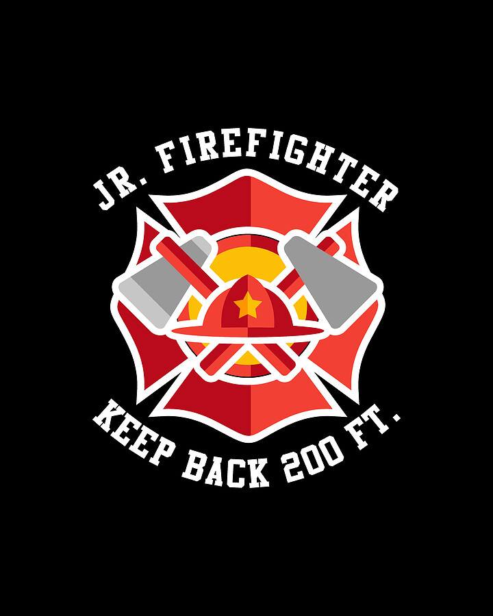 Jr Firefighter Digital Art by Flippin Sweet Gear