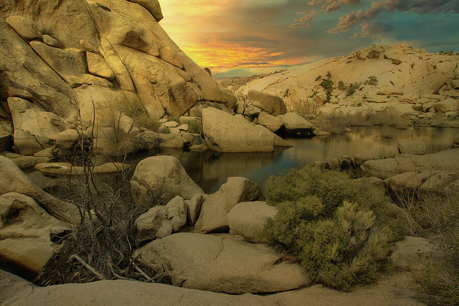 June 2025 Joshua Tree Lake Sunset Photograph by Alain Zarinelli