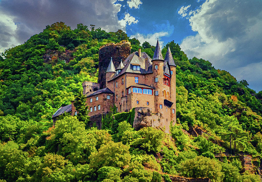 Katz Castle, Dry Brush on Sandstone Digital Art by Ron Long Ltd Photography