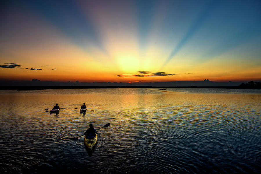 Kayaking Into the Sunset Photograph by Anthony Hightower