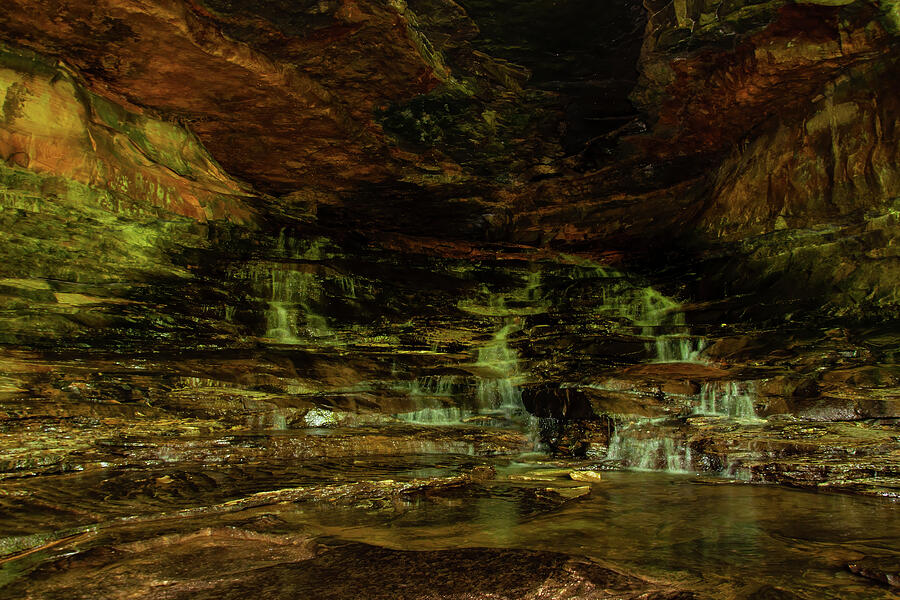 Kentucky Cavern Waterfall 01 Photograph by Flees Photos