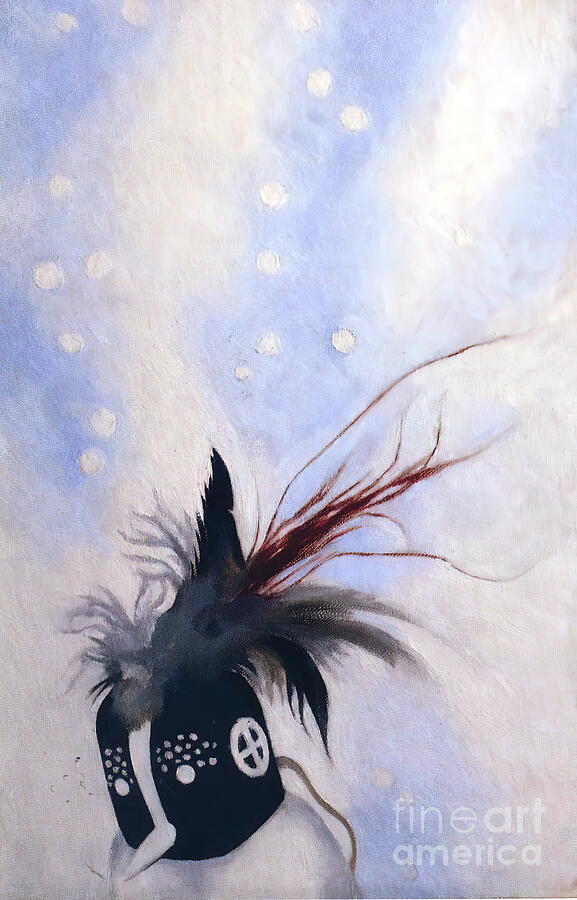 Kokopelli with Snow by Georgia OKeeffe #1 Painting by Georgia OKeeffe