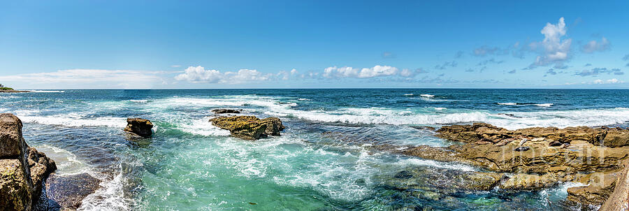 La Jolla Seascape Panorama Photograph by William Gunn
