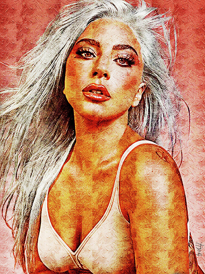 Lady Gaga, Die with a Smile Digital Art by Gradify Creations