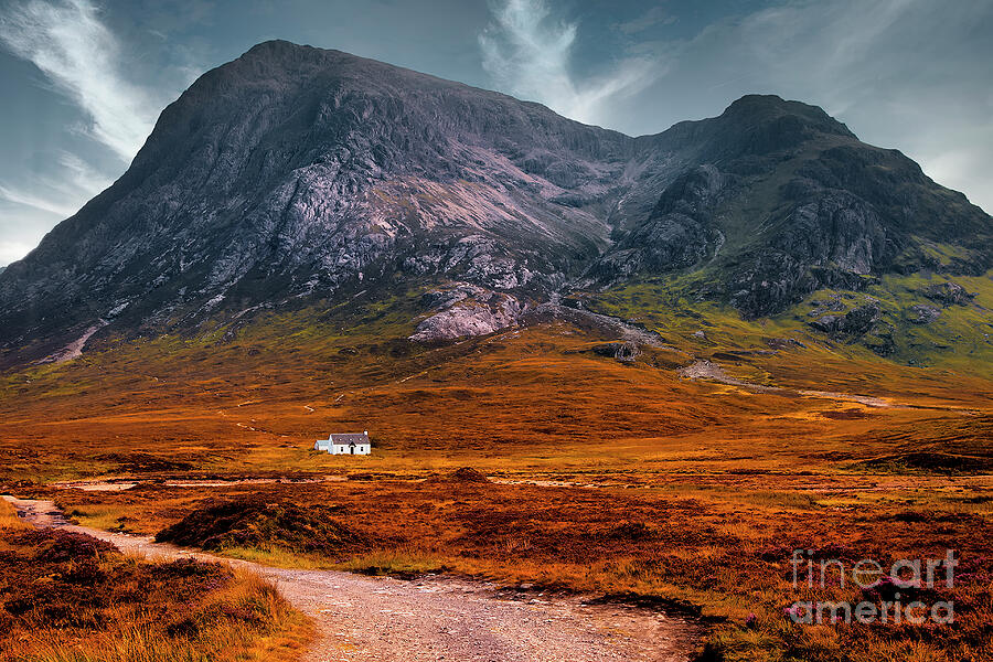 Lagangarbh Hut beneath Buachaille Etive Mor, Highland Solitude Photograph by Kype Hills