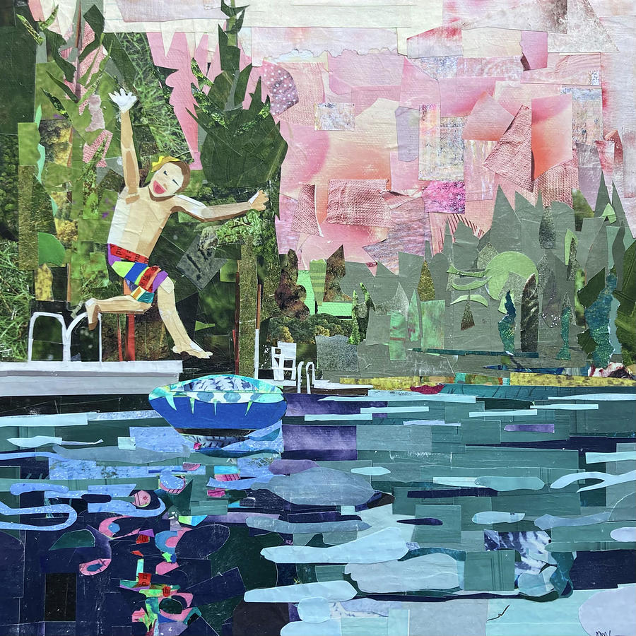 Lake Leap Mixed Media by Mary Conner