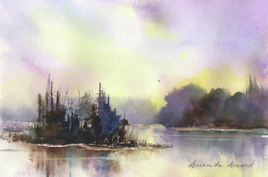 LaPlatte River Dusk Painting by Amanda Amend