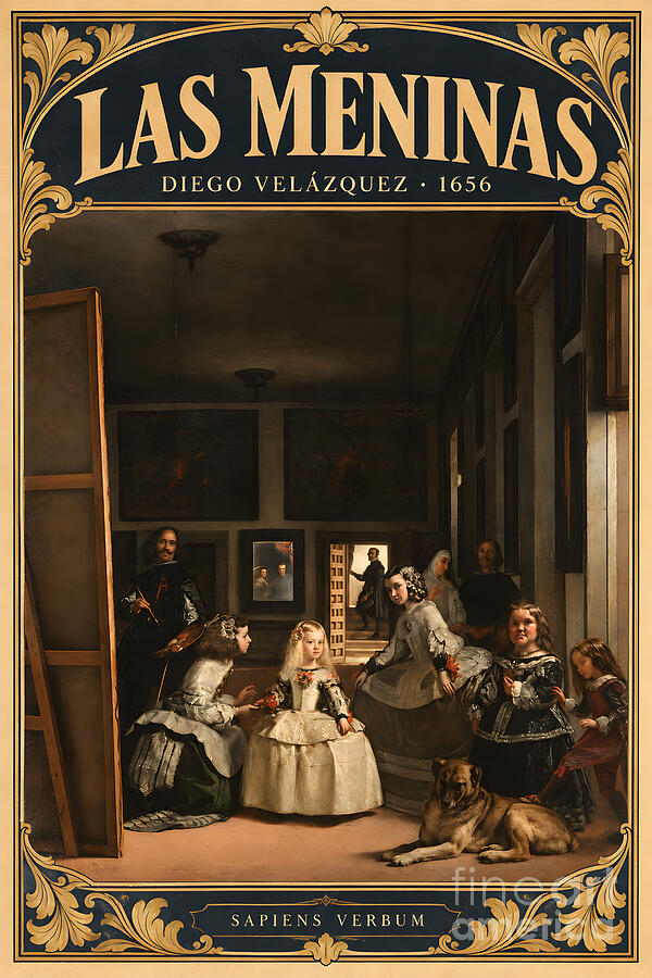 Las Meninas by Diego Velázquez, vintage art poster by Sapiens Verbum