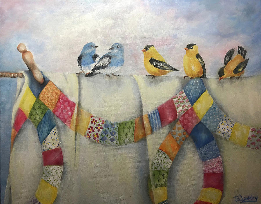 Laundry Day Painting by Barbara Landry